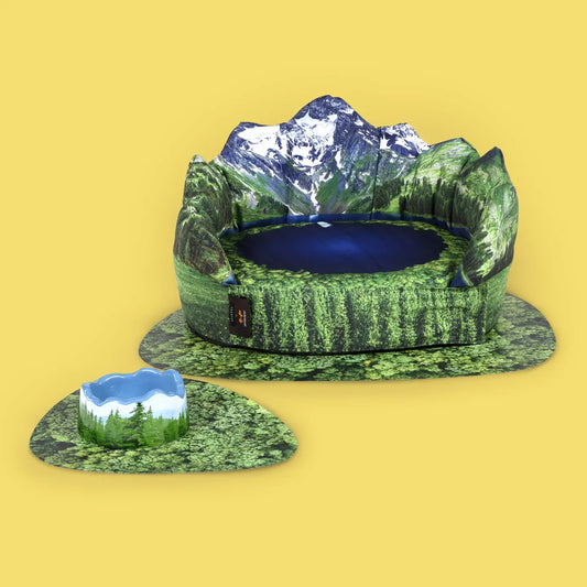 Removable Doghouse Set+Waterproof Underdoghouse Mat