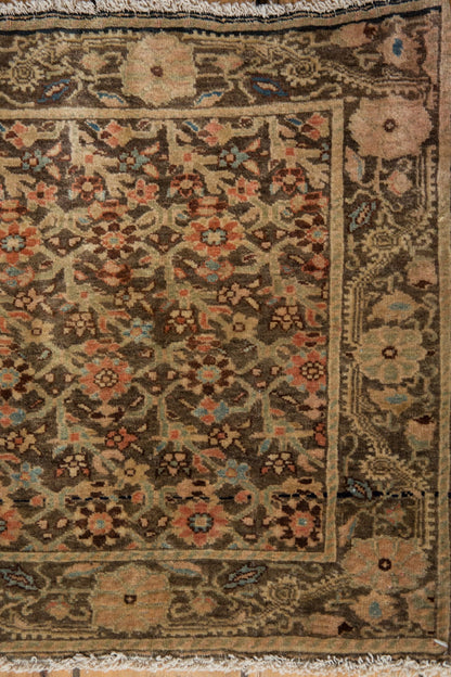 1.5x2 Vintage Fine Distressed Farahan Sarouk Square Rug Mat