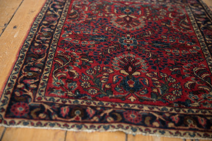 2.5x3 Vintage Fine German Sarouk Square Rug