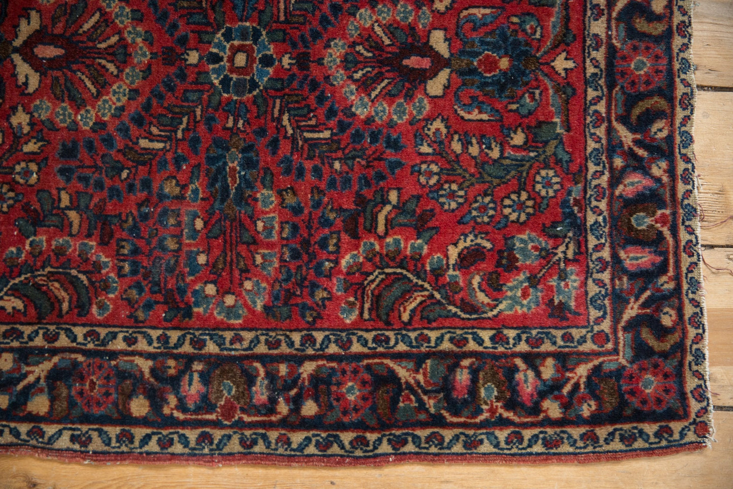 2.5x3 Vintage Fine German Sarouk Square Rug
