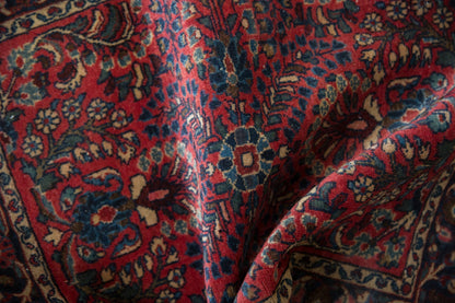 2.5x3 Vintage Fine German Sarouk Square Rug