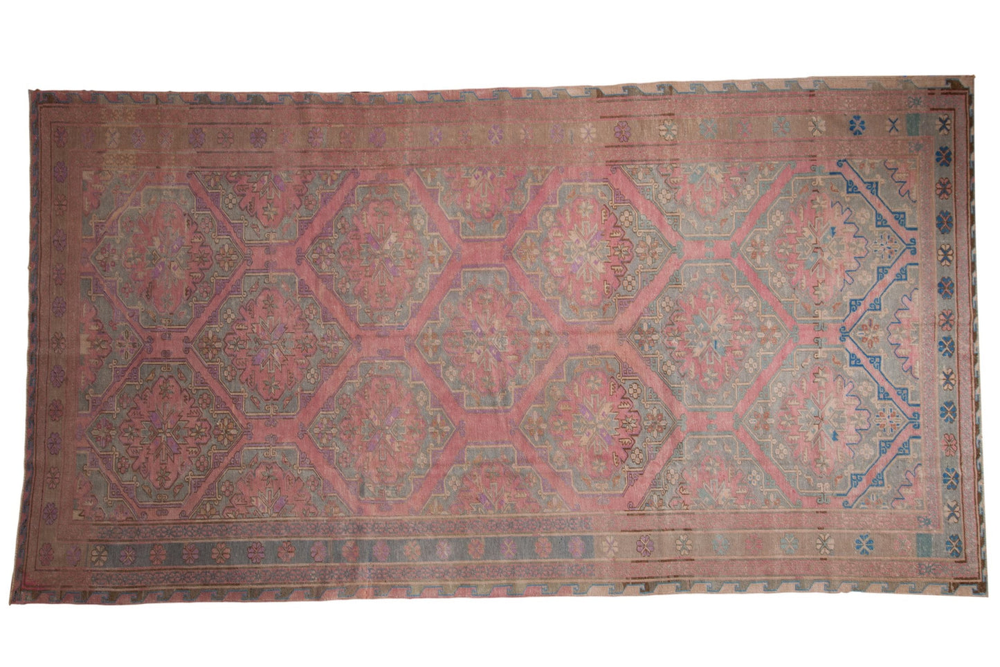 6.5x12.5 Vintage Distressed Soumac Rug Runner