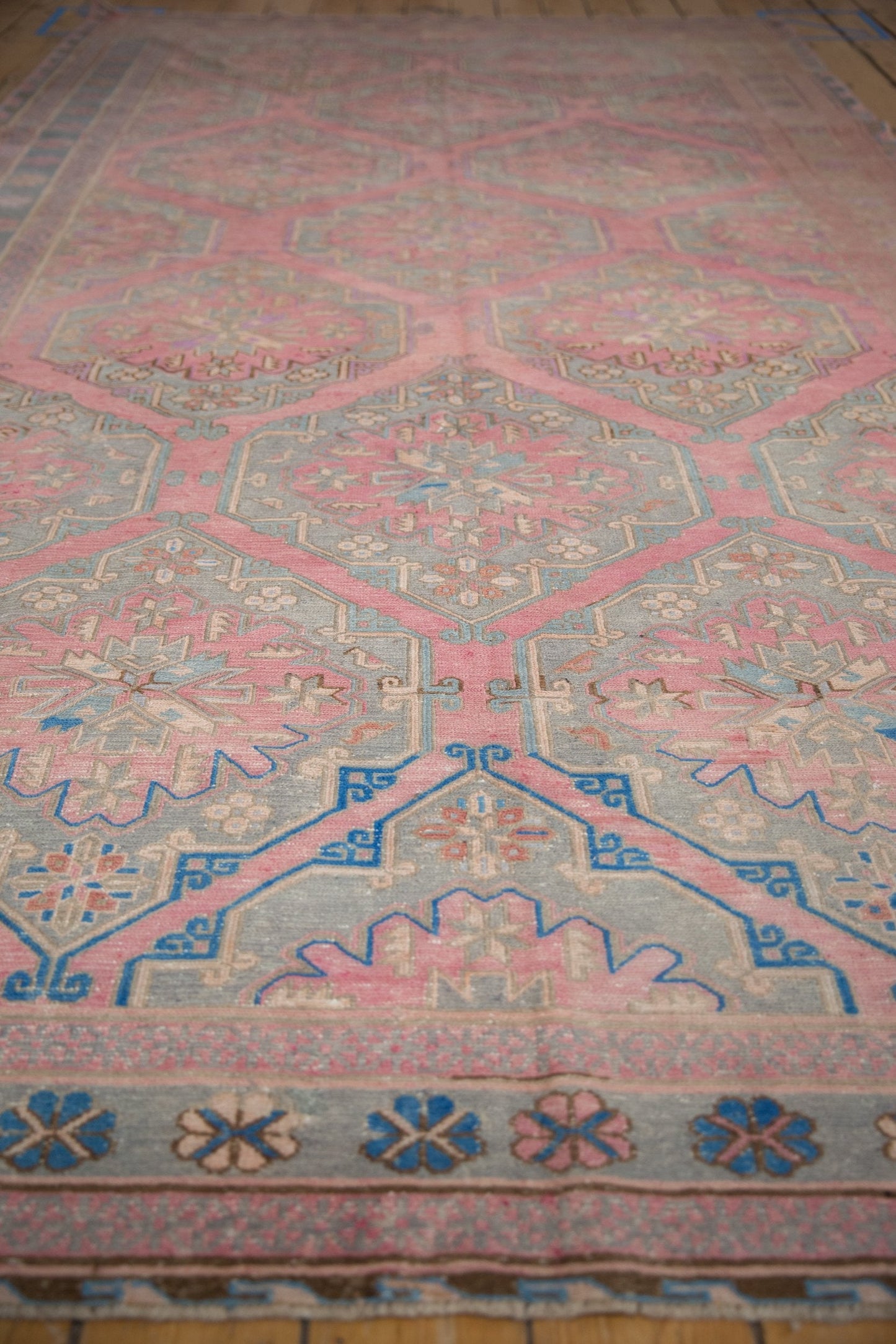 6.5x12.5 Vintage Distressed Soumac Rug Runner
