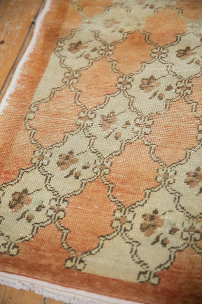 3.5x9.5 Vintage Distressed Oushak Rug Runner
