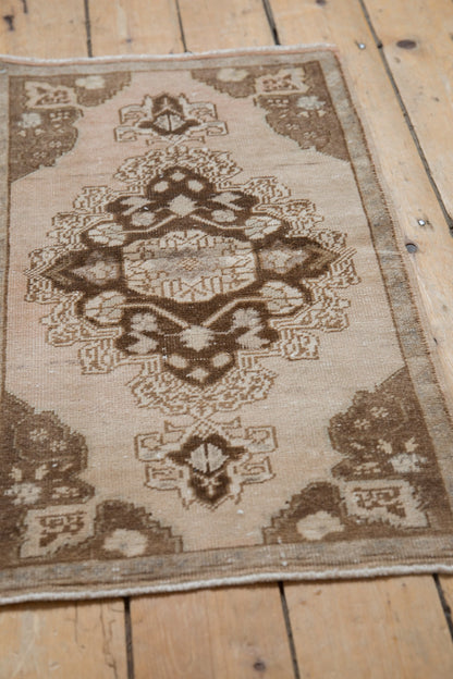 1.5x3 Vintage Distressed Oushak Rug Mat
