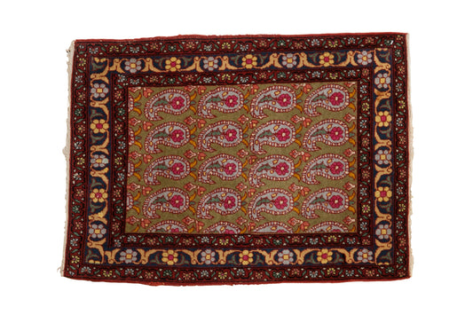 2x3 Vintage Farahan Sarouk Rug Mat