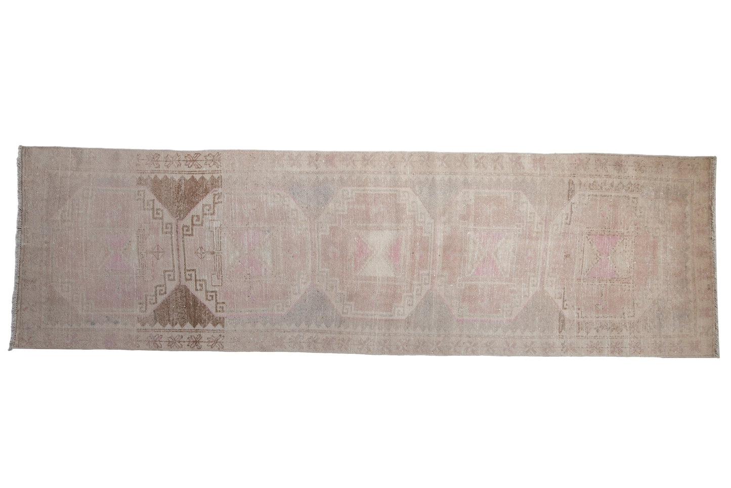 3.5x11.5 Vintage Distressed Oushak Rug Runner