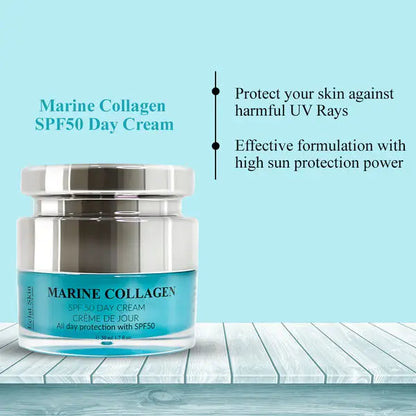 Marine Collagen SPF50 Day Cream 50ml + Marine Collagen Night Repair Serum 30ml