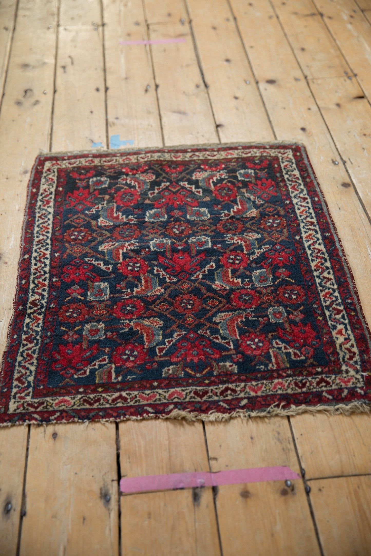 2x2.5 Vintage Hamadan Square Rug Mat