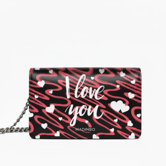 Princess Bag By MADINBO - Genuine Leather - Leather - Made in Italy - I Love You Hearts