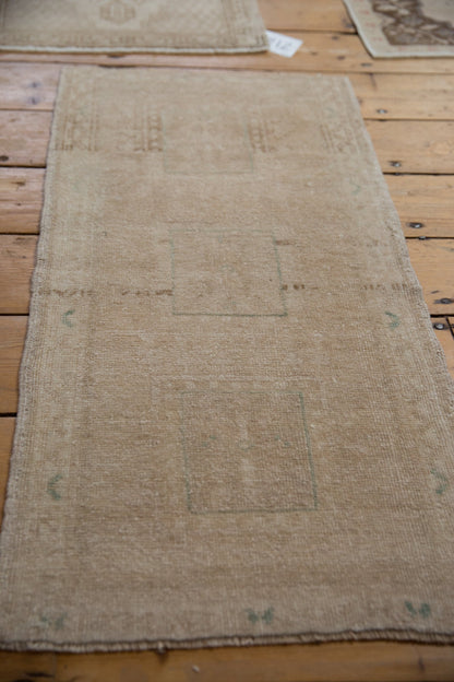 1.5x3 Vintage Distressed Oushak Rug Mat