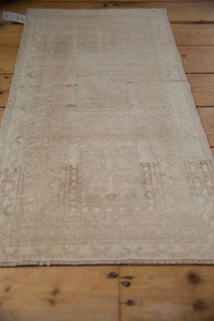 1.5x3 Vintage Distressed Oushak Rug Mat