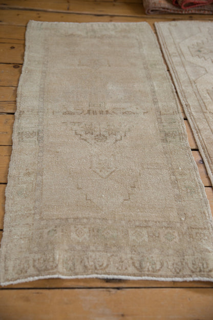 1.5x3.5 Vintage Distressed Oushak Rug Mat Runner