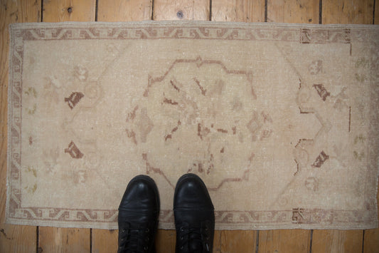1.5x3 Vintage Distressed Oushak Rug Mat