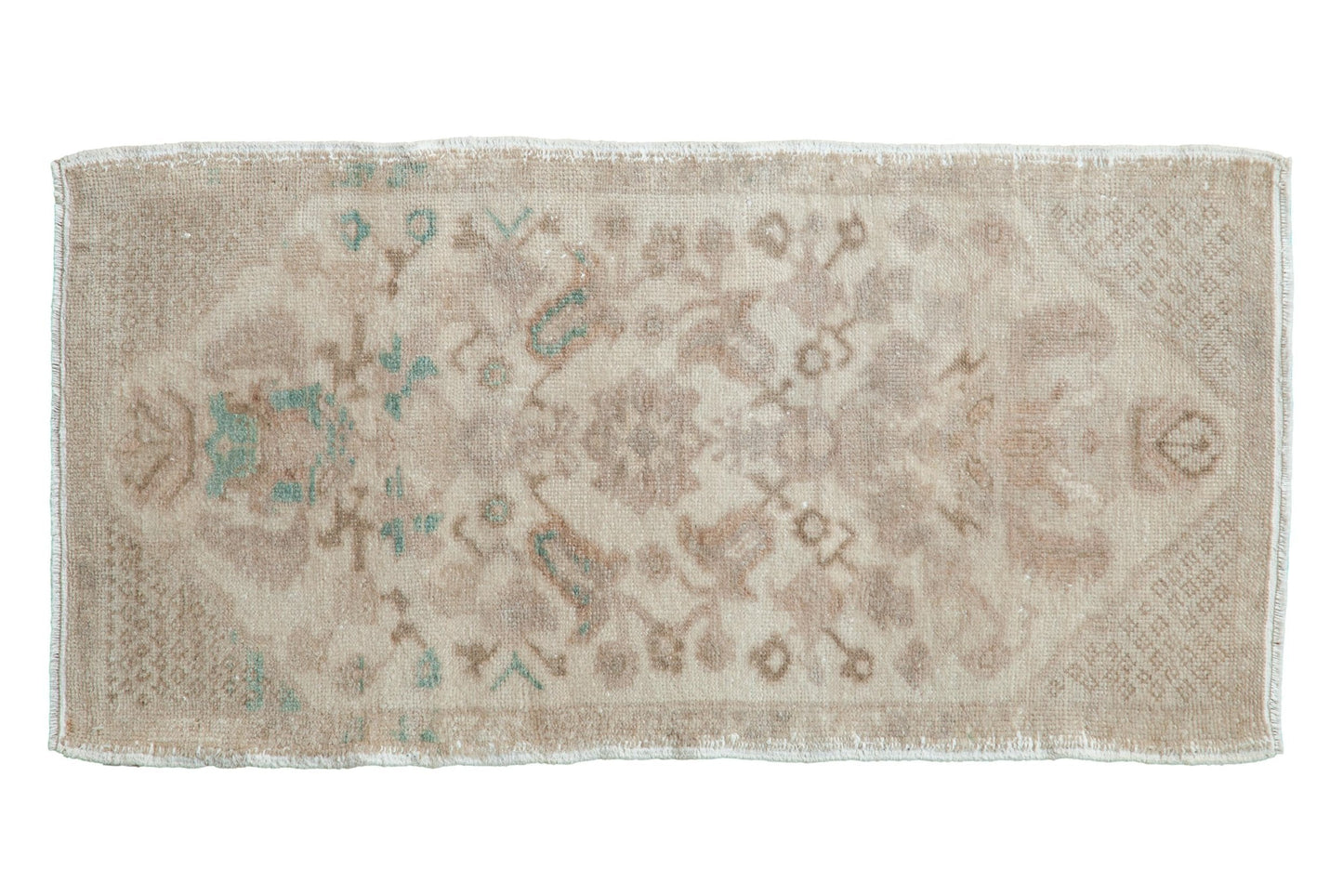 1.5x3.5 Vintage Distressed Oushak Rug Mat Runner