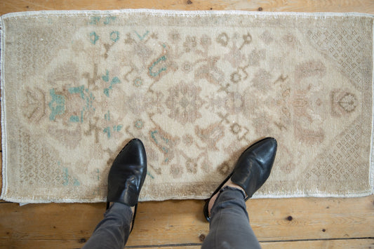 1.5x3.5 Vintage Distressed Oushak Rug Mat Runner