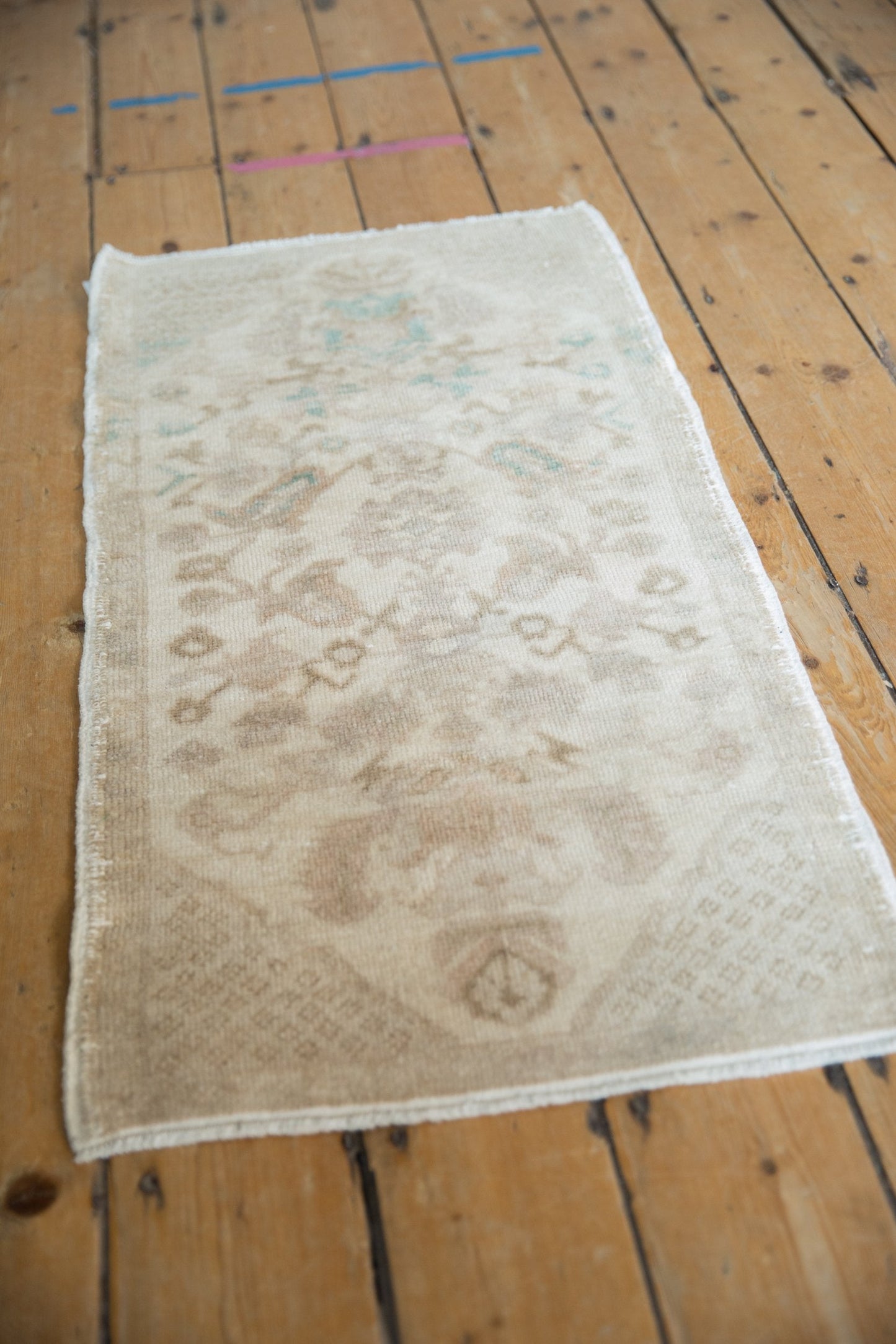 1.5x3.5 Vintage Distressed Oushak Rug Mat Runner