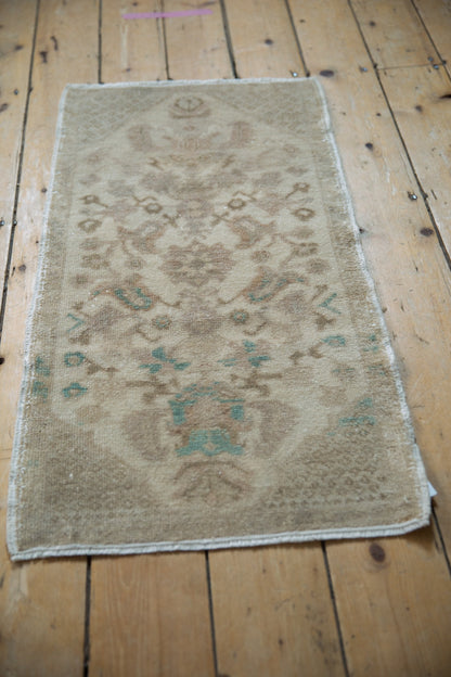 1.5x3.5 Vintage Distressed Oushak Rug Mat Runner