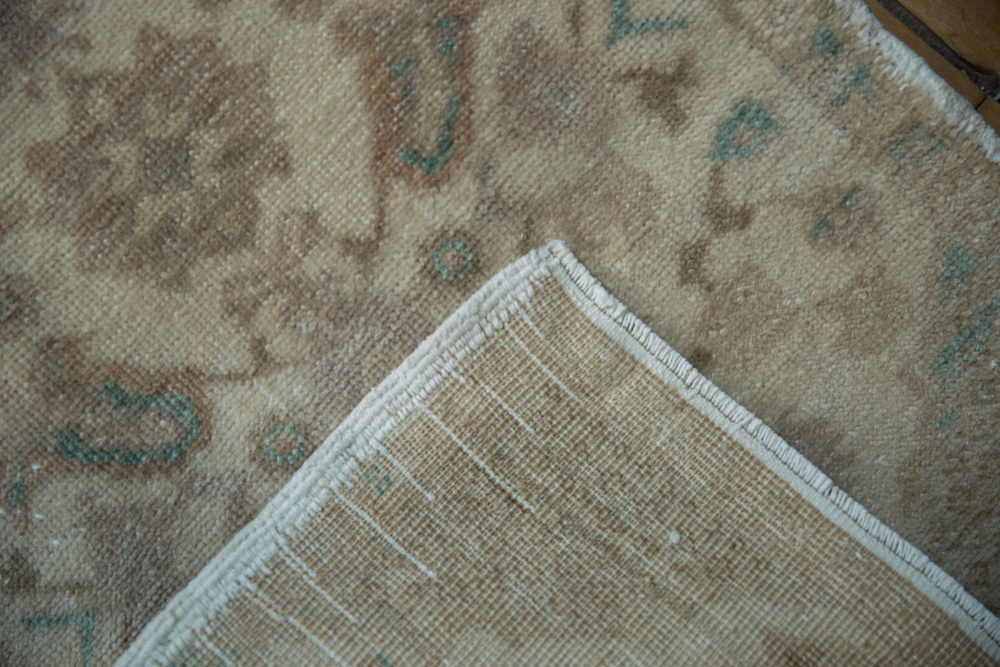 1.5x3.5 Vintage Distressed Oushak Rug Mat Runner