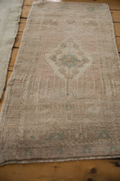 1.5x3.5 Vintage Distressed Oushak Rug Mat Runner