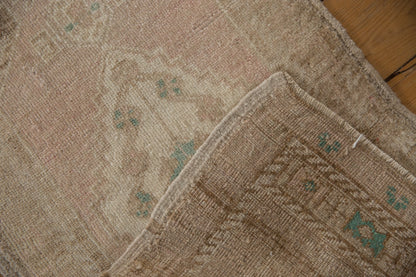 1.5x3.5 Vintage Distressed Oushak Rug Mat Runner