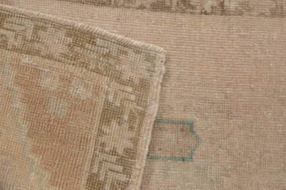 1.5x3 Vintage Distressed Oushak Rug Mat