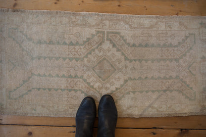 1.5x3.5 Vintage Distressed Oushak Rug Mat Runner