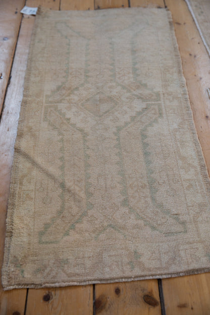 1.5x3.5 Vintage Distressed Oushak Rug Mat Runner