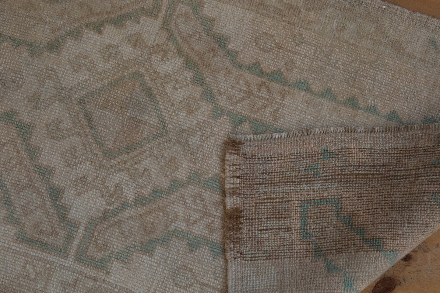 1.5x3.5 Vintage Distressed Oushak Rug Mat Runner