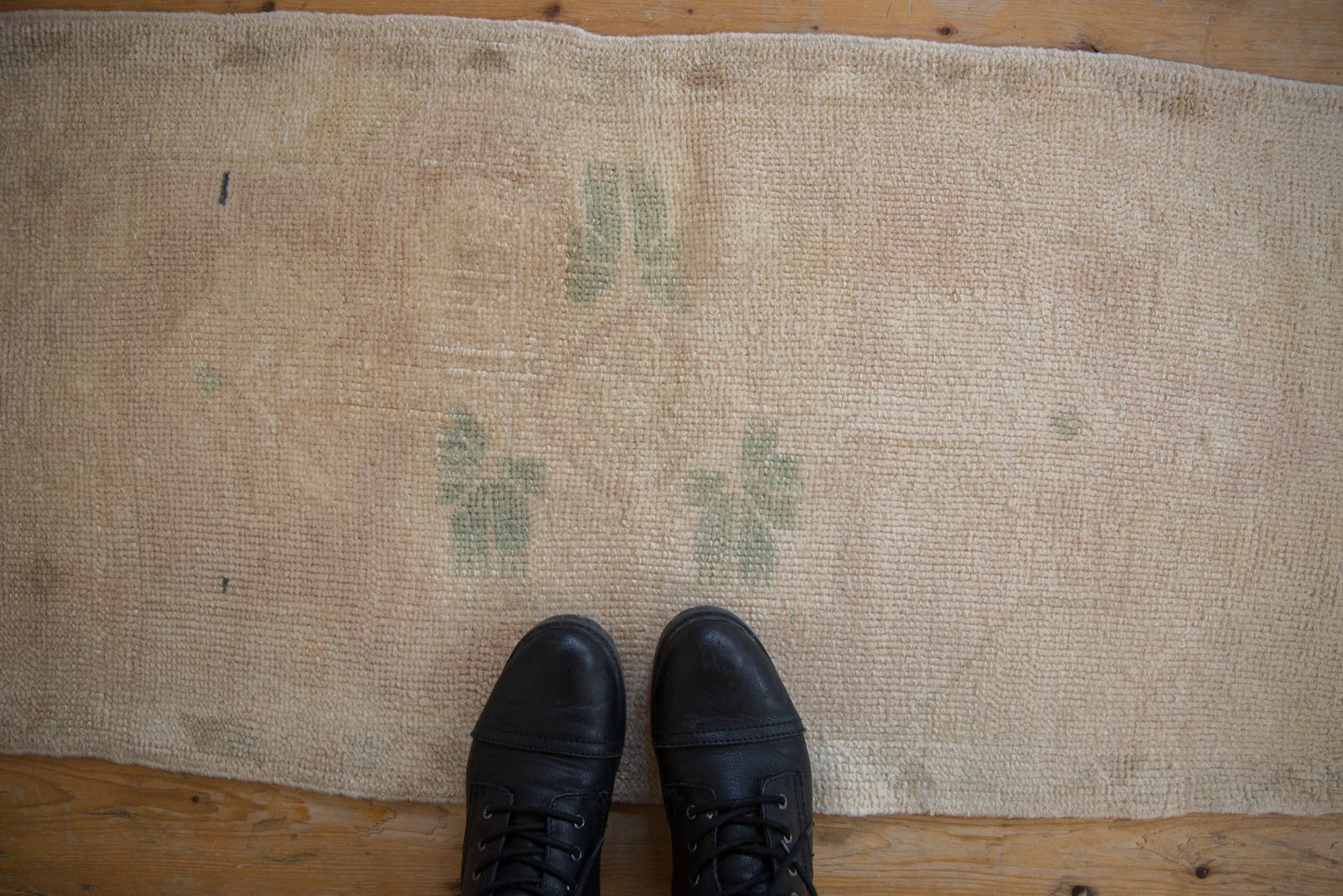 1.5x3.5 Vintage Distressed Oushak Rug Mat Runner