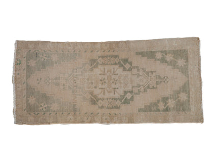 1.5x4 Vintage Distressed Oushak Rug Mat Runner
