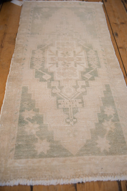 1.5x4 Vintage Distressed Oushak Rug Mat Runner