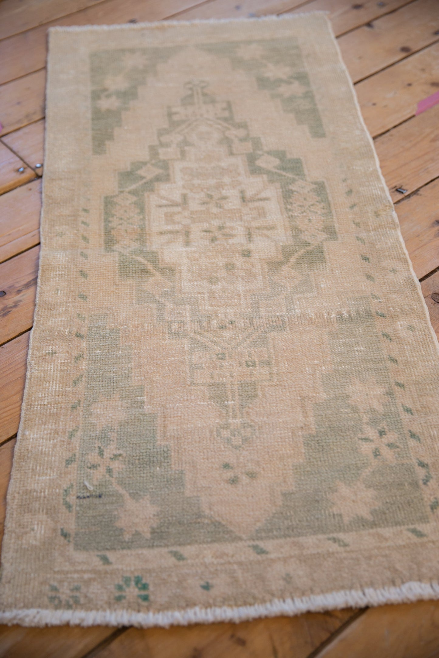 1.5x4 Vintage Distressed Oushak Rug Mat Runner