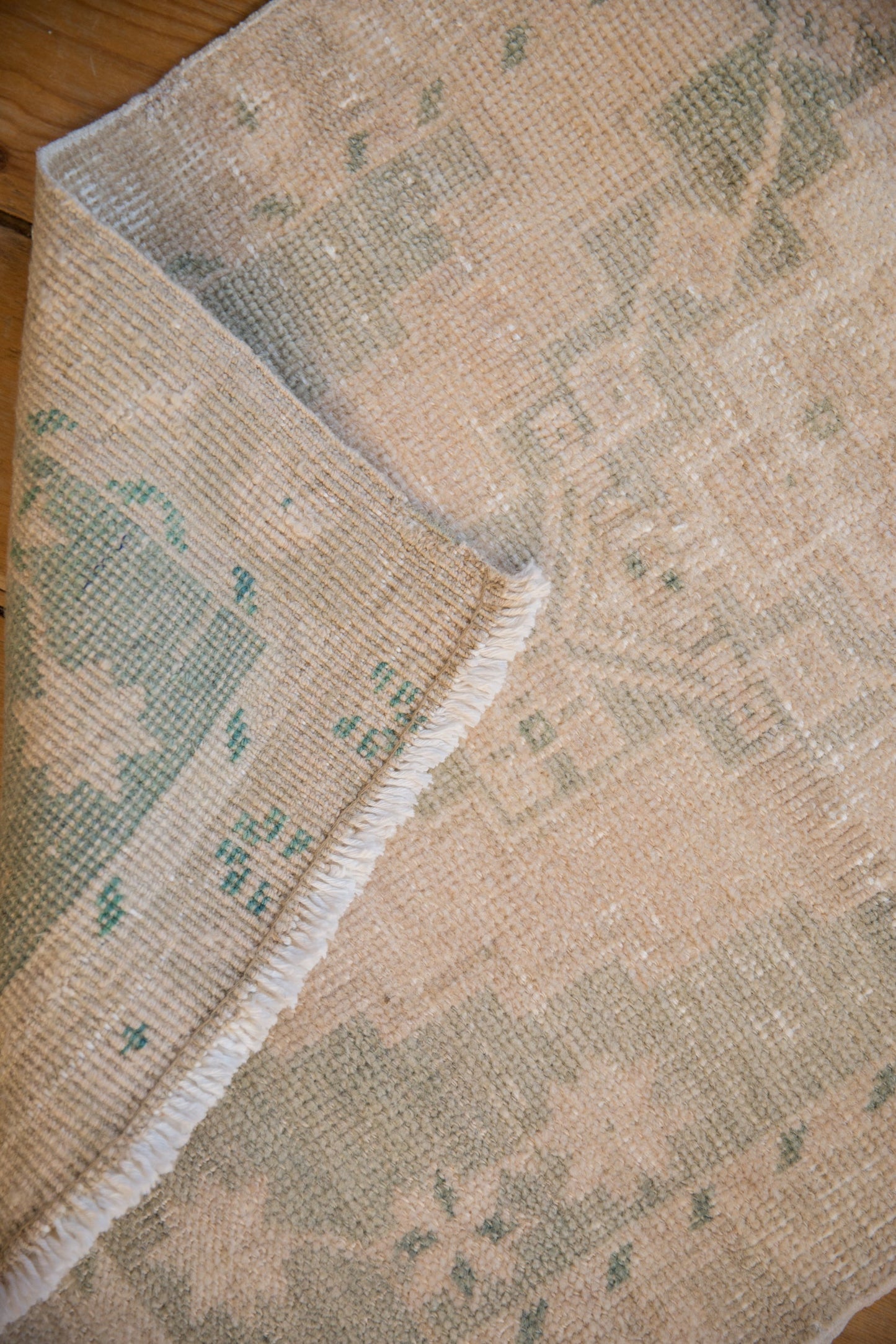 1.5x4 Vintage Distressed Oushak Rug Mat Runner