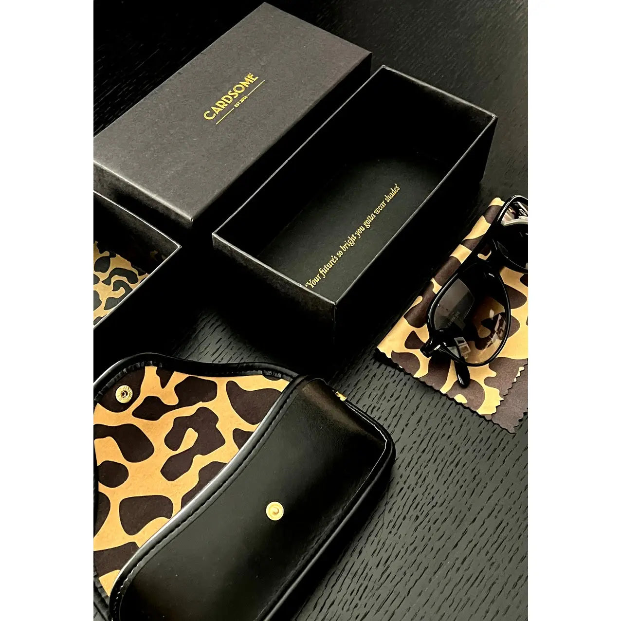 Angelina, Black/Gold Sunglasses