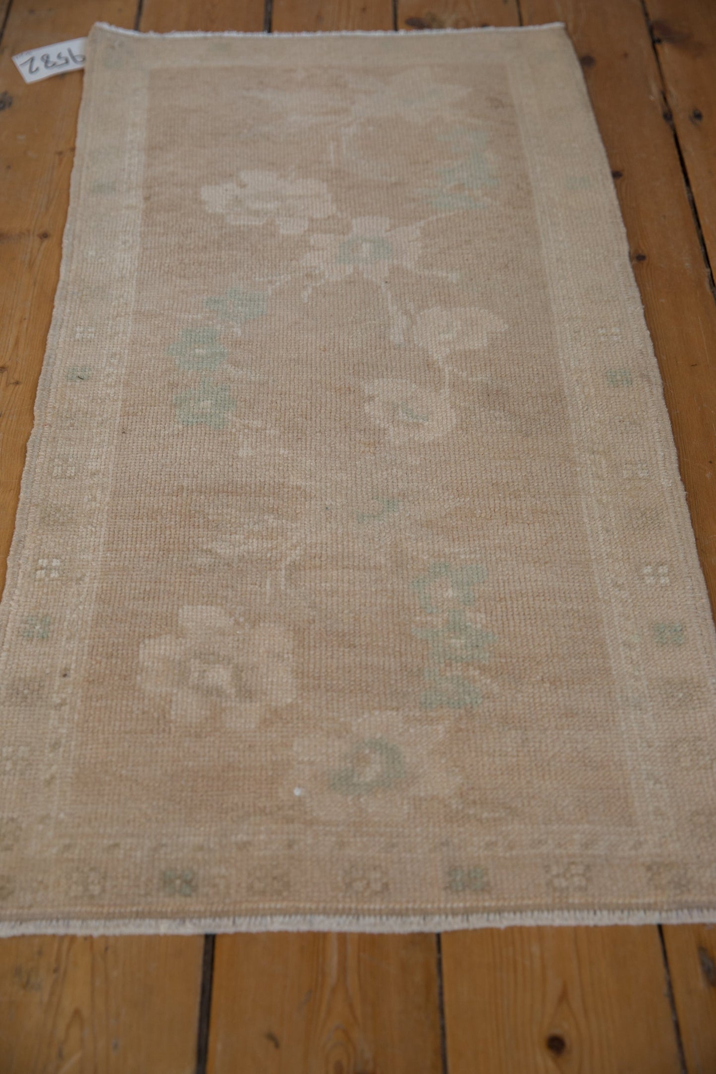 1.5x3.5 Vintage Distressed Oushak Rug Mat Runner