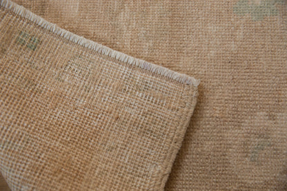 1.5x3.5 Vintage Distressed Oushak Rug Mat Runner