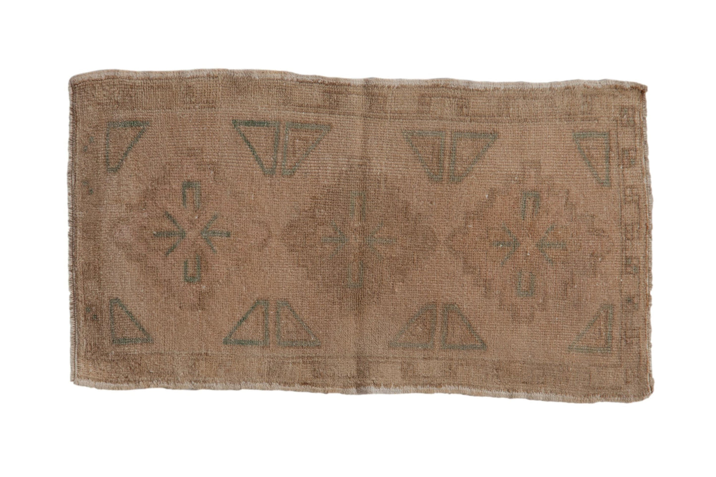 1.5x3 Vintage Distressed Oushak Rug Mat