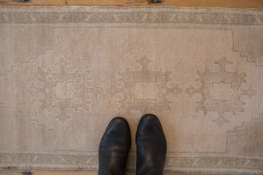 1.5x3.5 Vintage Distressed Oushak Rug Mat Runner