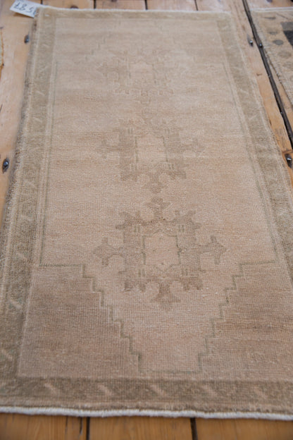 1.5x3.5 Vintage Distressed Oushak Rug Mat Runner