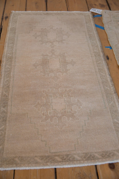 1.5x3.5 Vintage Distressed Oushak Rug Mat Runner
