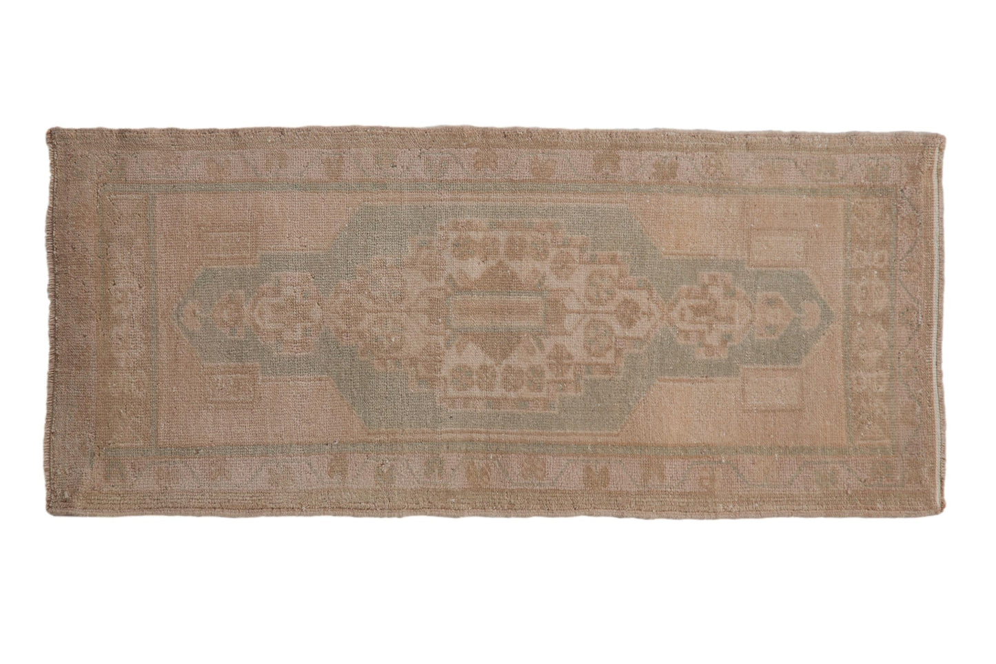 1.5x3.5 Vintage Distressed Oushak Rug Mat Runner
