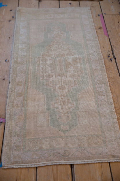 1.5x3.5 Vintage Distressed Oushak Rug Mat Runner