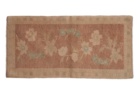 1.5x3.5 Vintage Distressed Oushak Rug Mat Runner