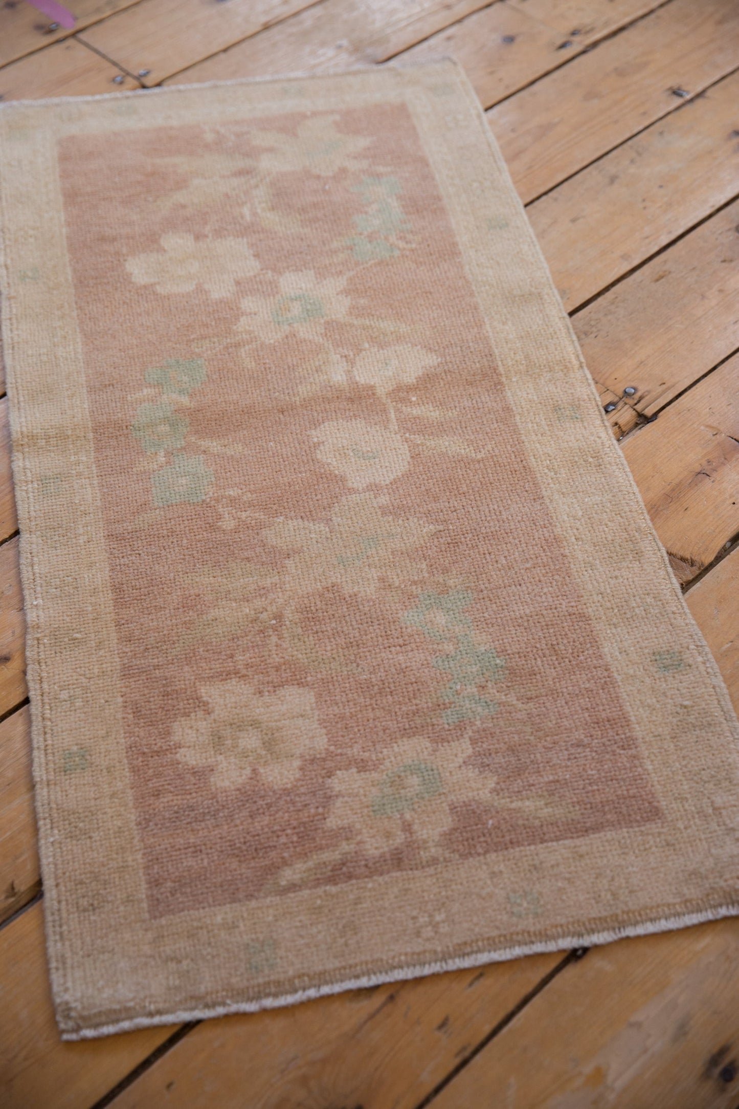 1.5x3.5 Vintage Distressed Oushak Rug Mat Runner