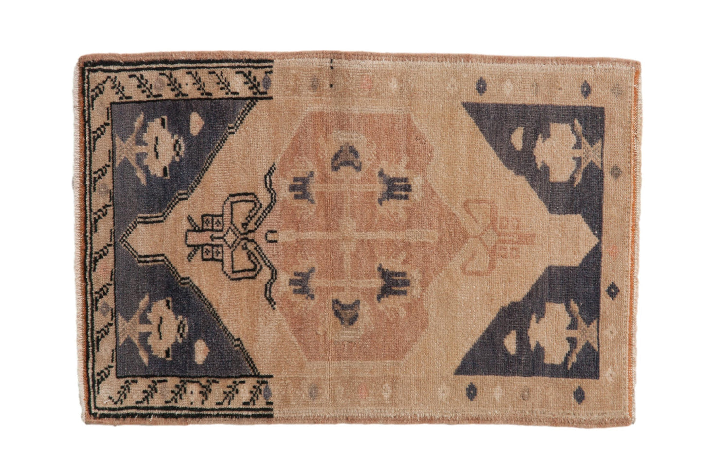 1.5x2.5 Vintage Distressed Oushak Rug Mat