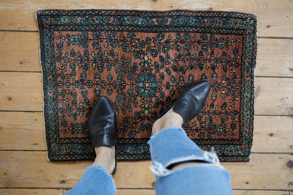 1.5x2.5 Vintage Fine Farahan Sarouk Rug Mat
