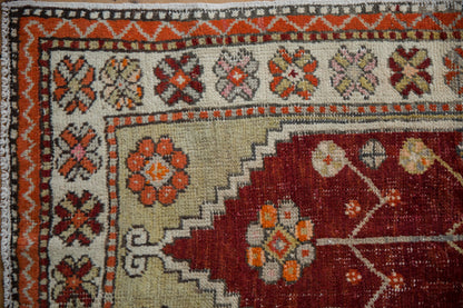 2.5x5.5 Vintage Distressed Oushak Rug Runner