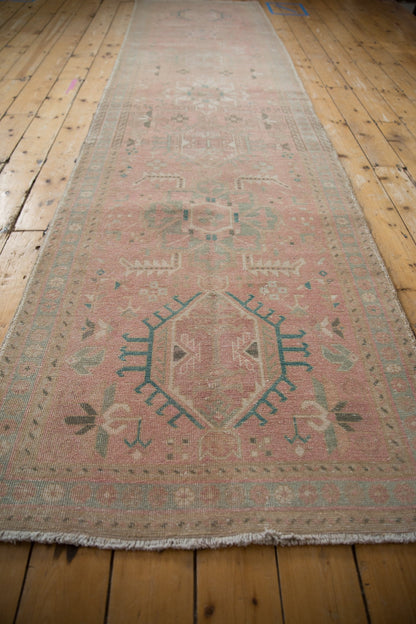 3.5x12.5 Vintage Distressed Karaja Rug Runner