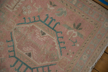 3.5x12.5 Vintage Distressed Karaja Rug Runner